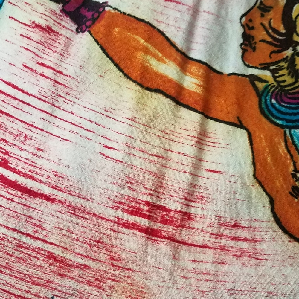 SOLD 1940s 40s Skirt Vintage Mexican Hand Painted Large - Picture 8 of 9